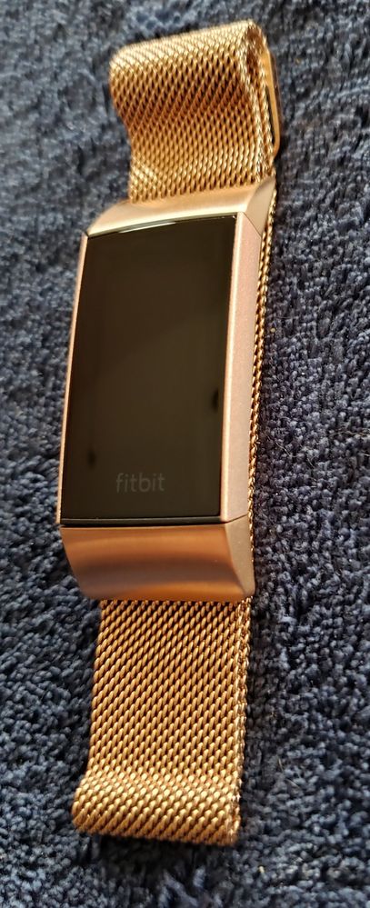 Charge 3 with rose gold Milanese band