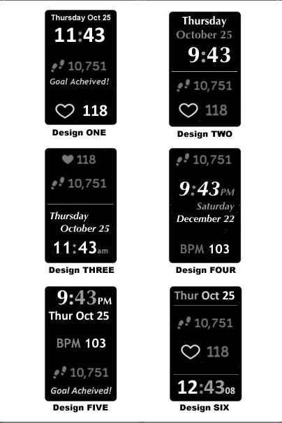 charge 3 clock faces 2020