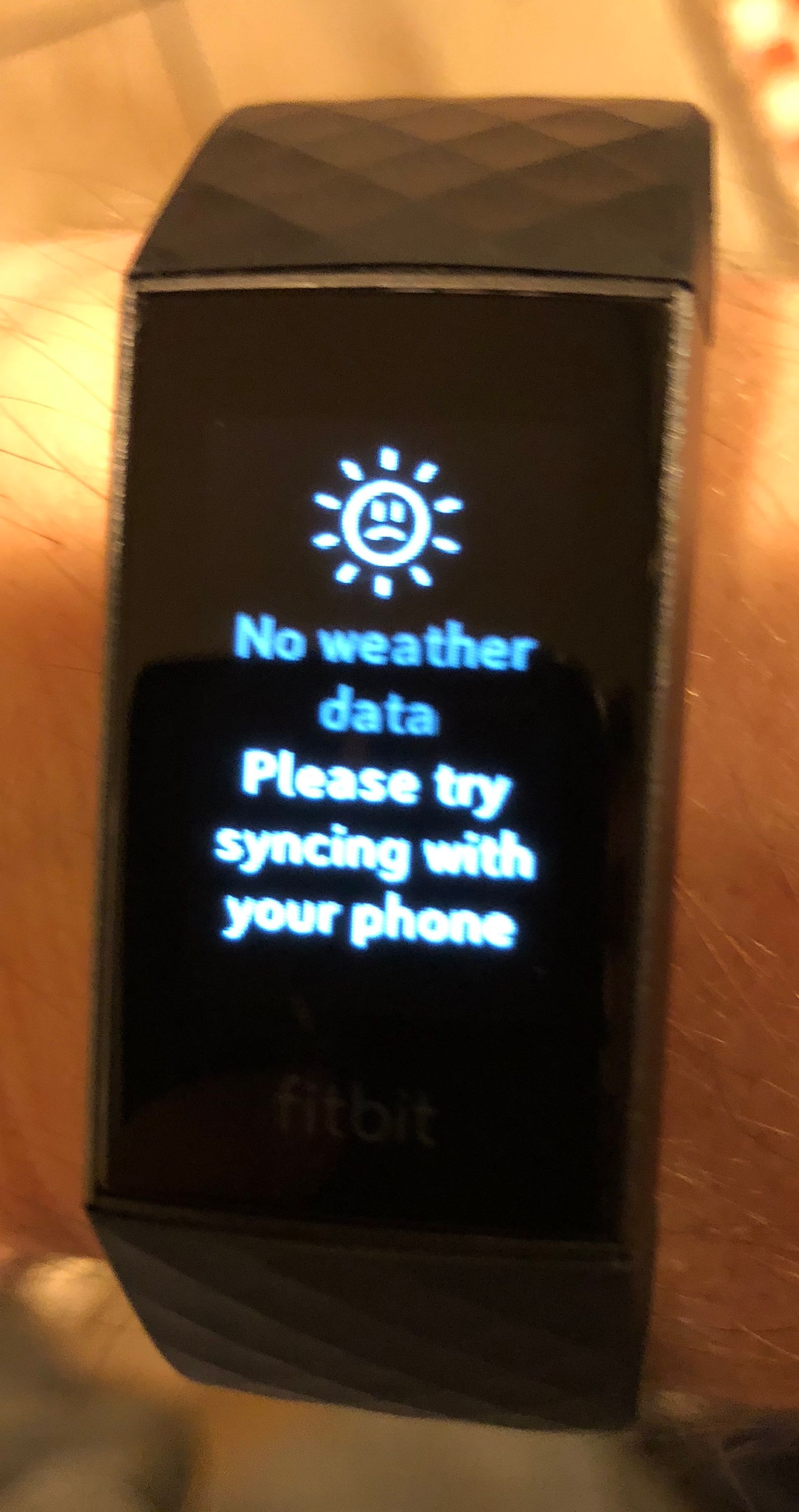 how to sync the weather to my fitbit charge 3