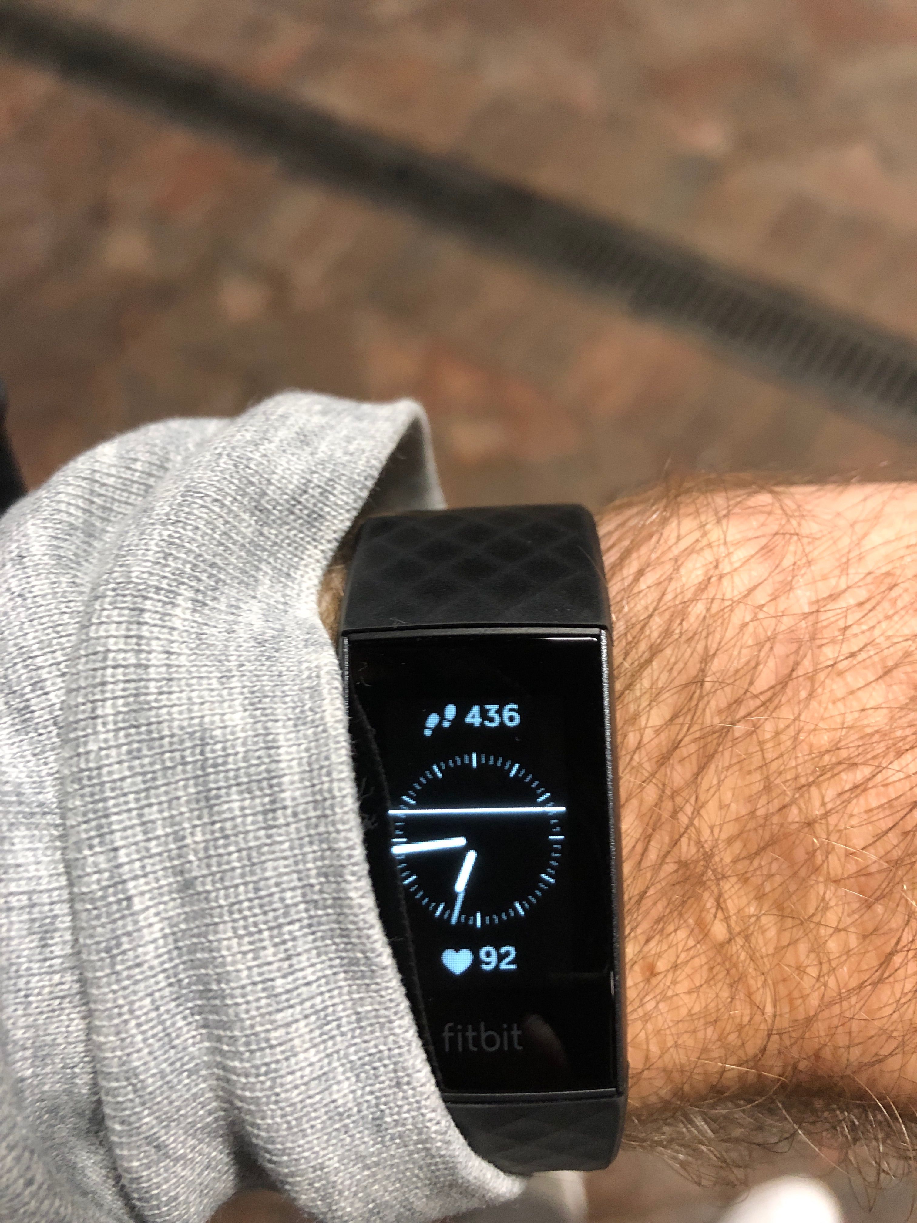 fitbit charge 3 white line on screen