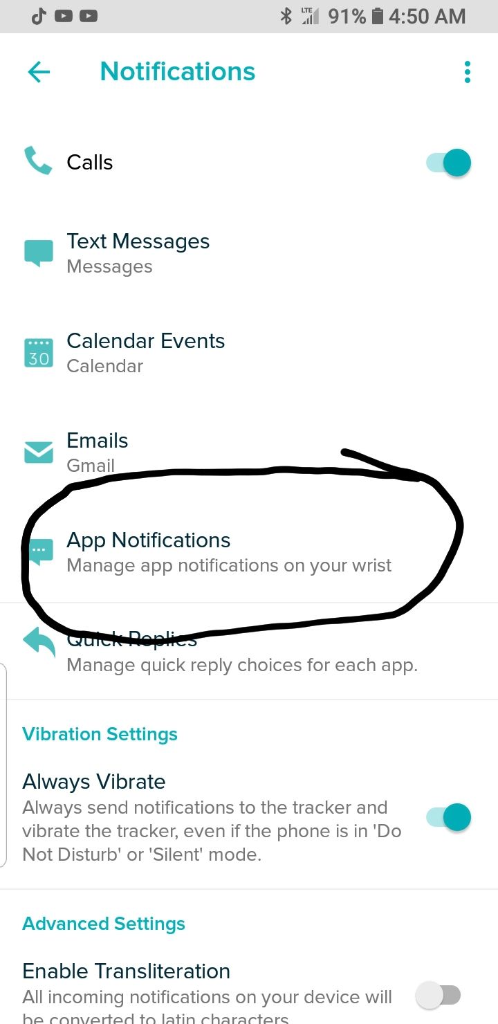 fitbit charge 3 calendar app