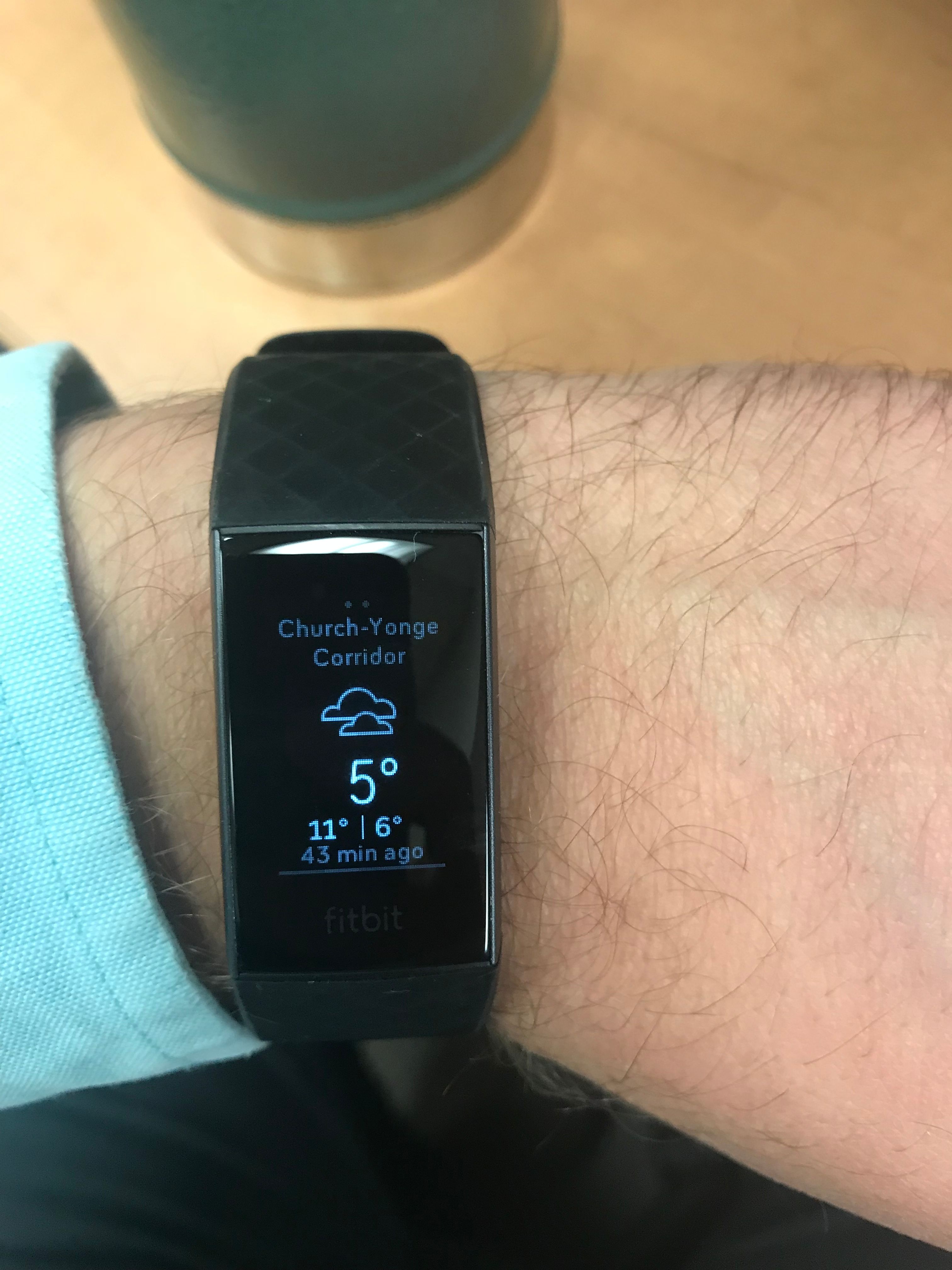 fitbit mobile app to set up weather