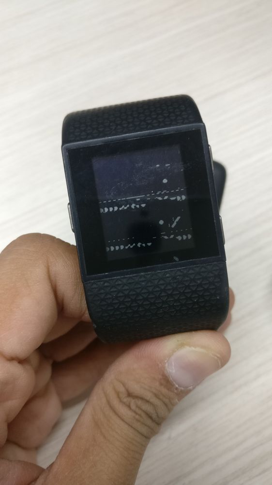 Fitbit Surge showing weird lines on the screen Fitbit Community