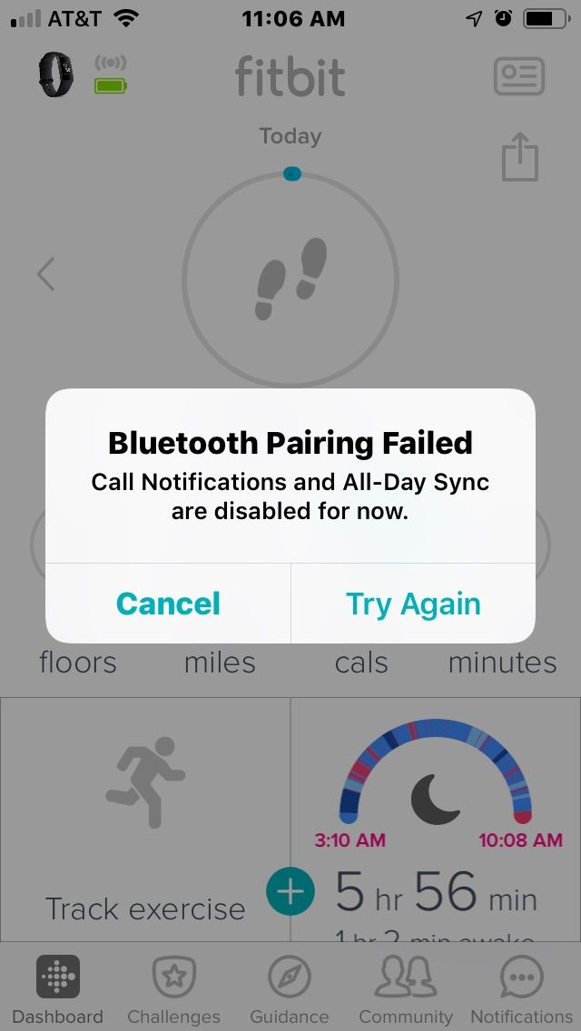 Error Message Bluetooth Pairing Failed Call Not. Fitbit Community