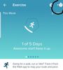 Plus sign to press for recording or adding a previous walk/exercise