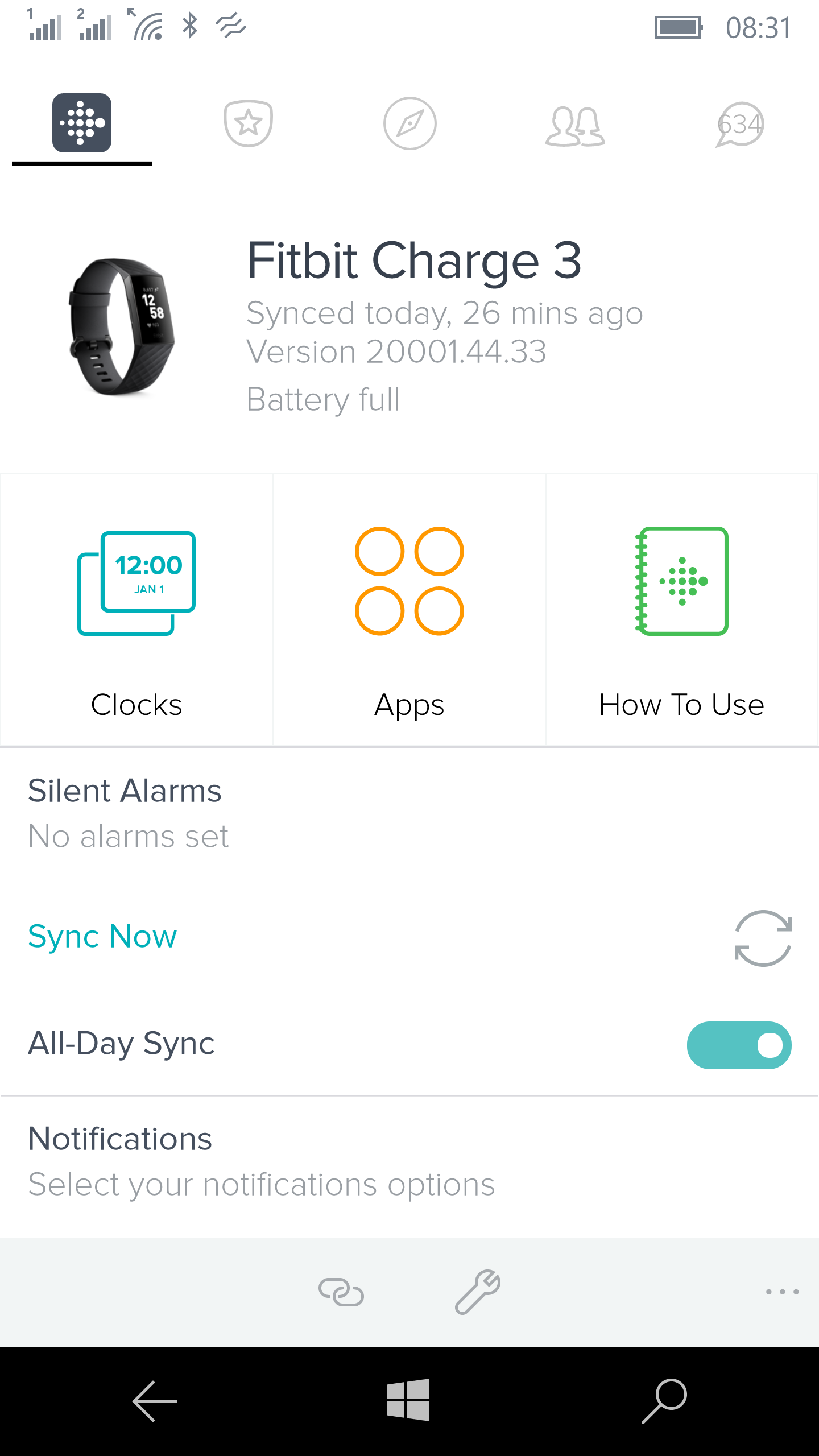fitbit charge 3 setup app