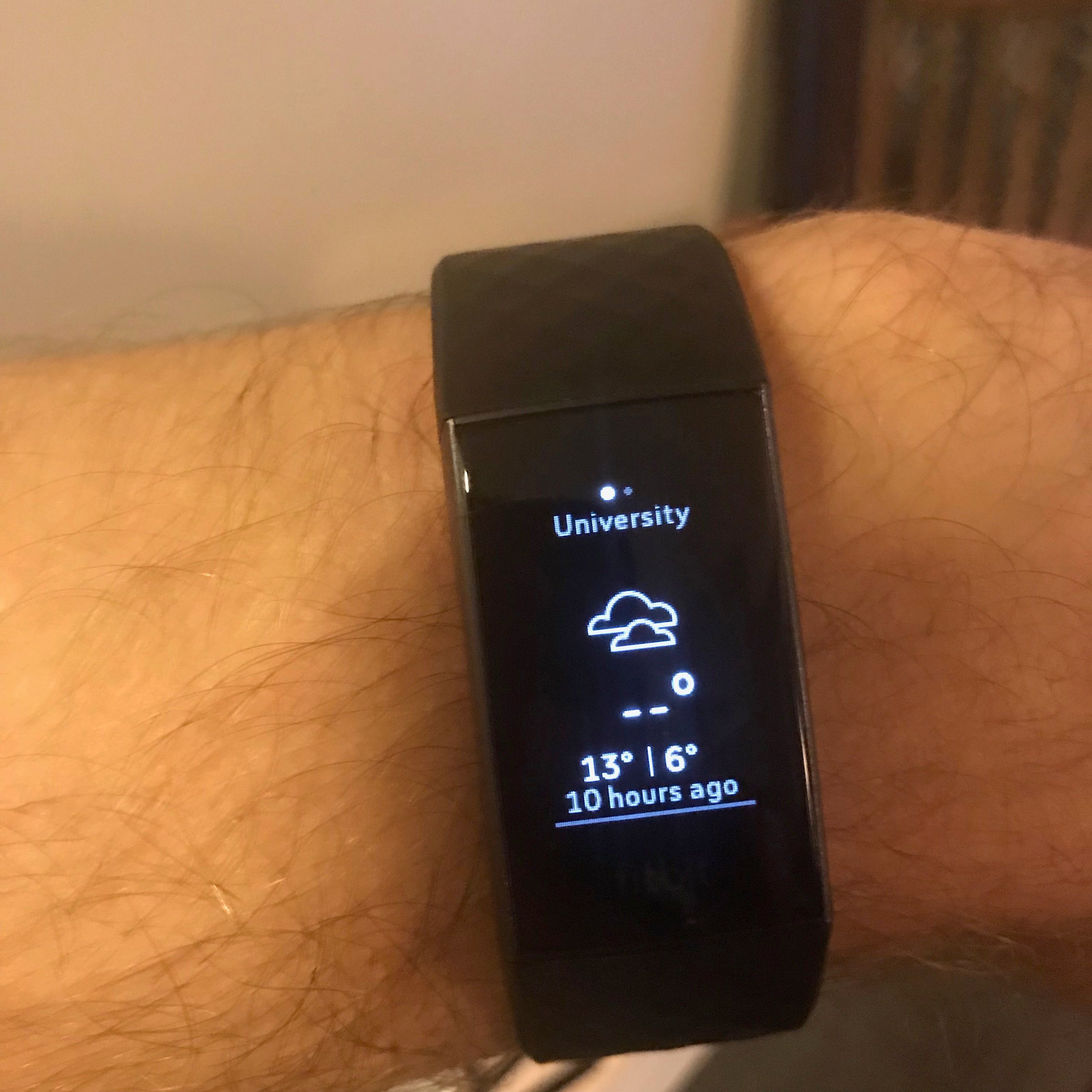 fitbit mobile app to set up weather