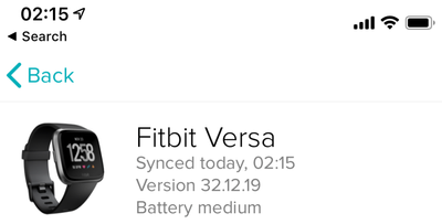 After 5 hours 45 minutes sync indicating Battery Medium
