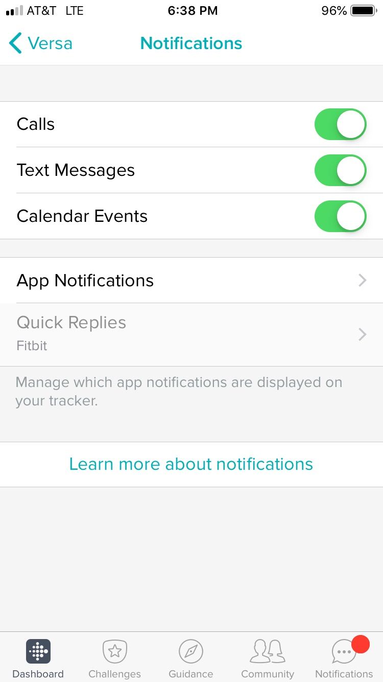 quick replies fitbit iphone