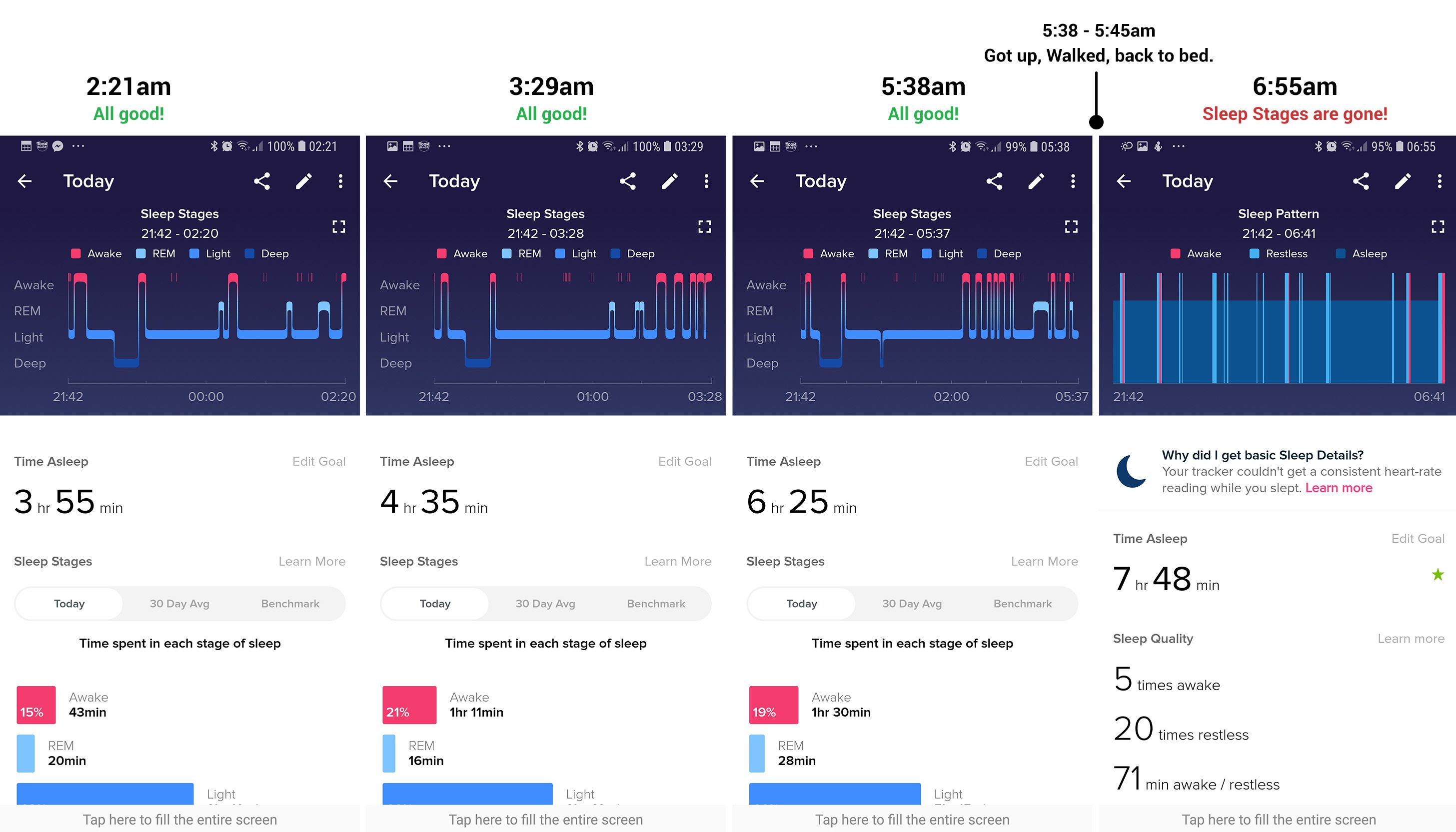 fitbit stopped tracking sleep