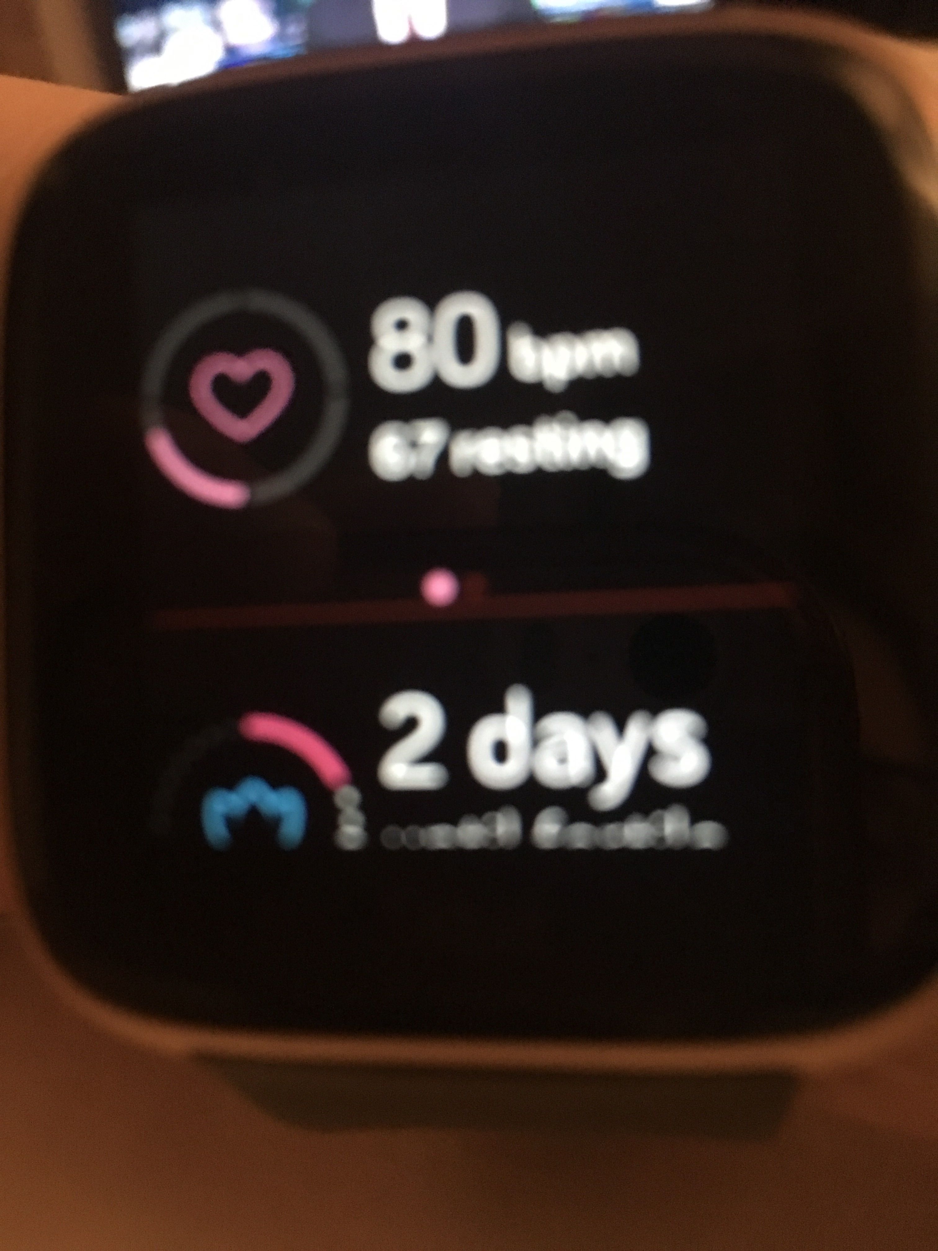 Fitbit picture with online stats