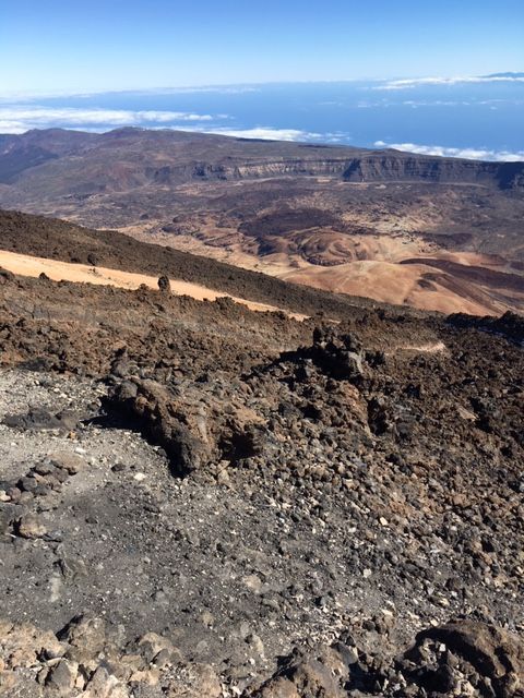 View from atop Teide Volcano, Tenerife.