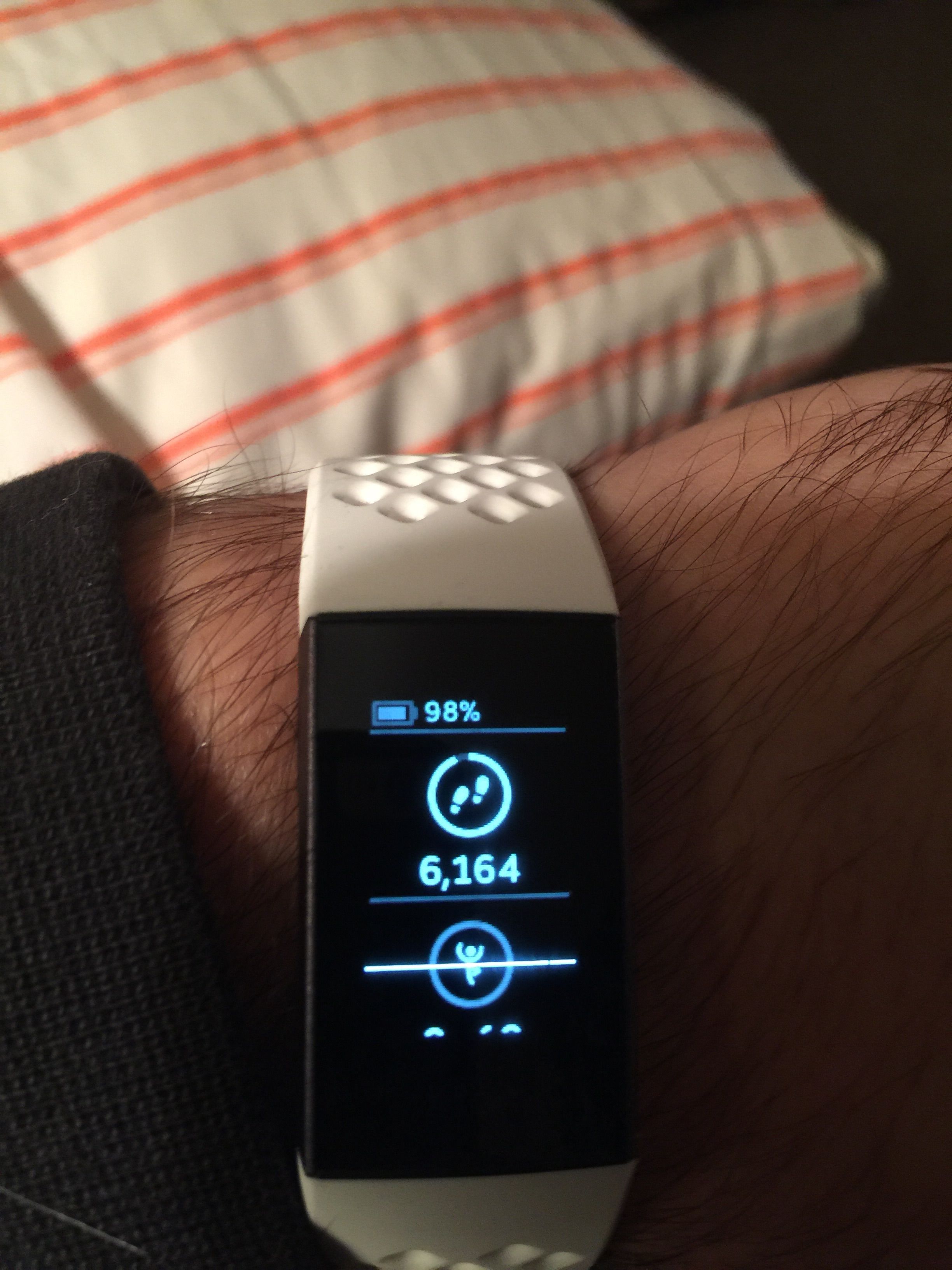 fitbit charge 3 horizontal line