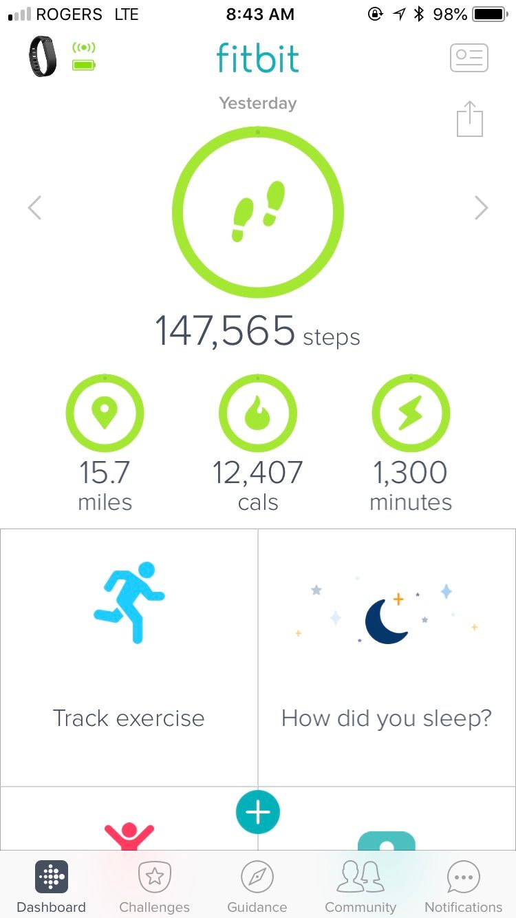 fitbit average steps