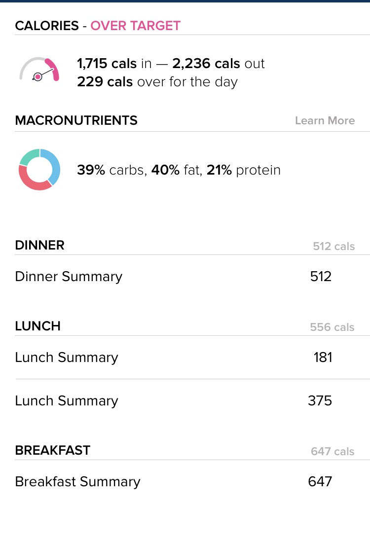 fitbit calorie tracker