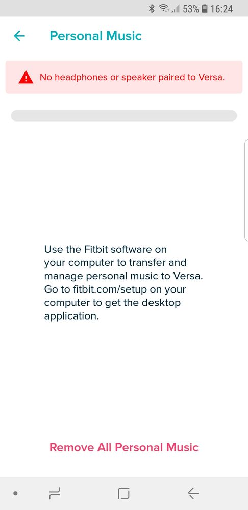 Fitbit versa music online apps