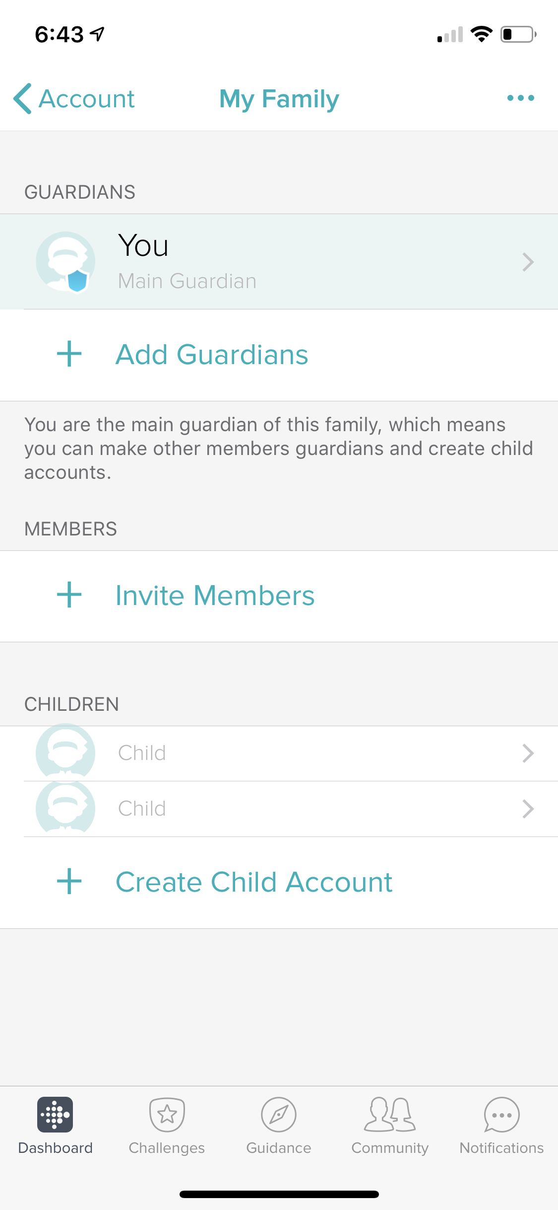 set up child fitbit account