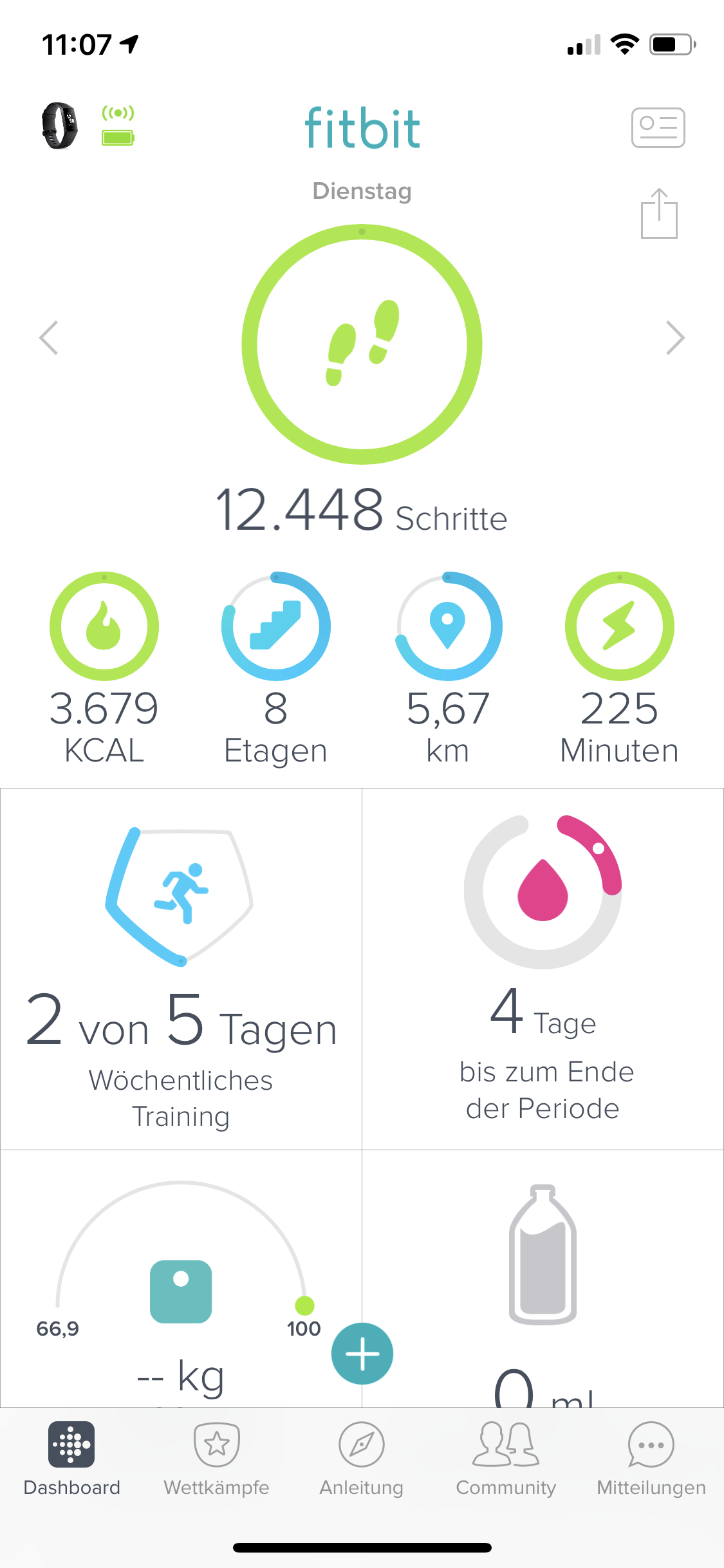 bitfit verbindet sich nicht beim fahrrad fahren