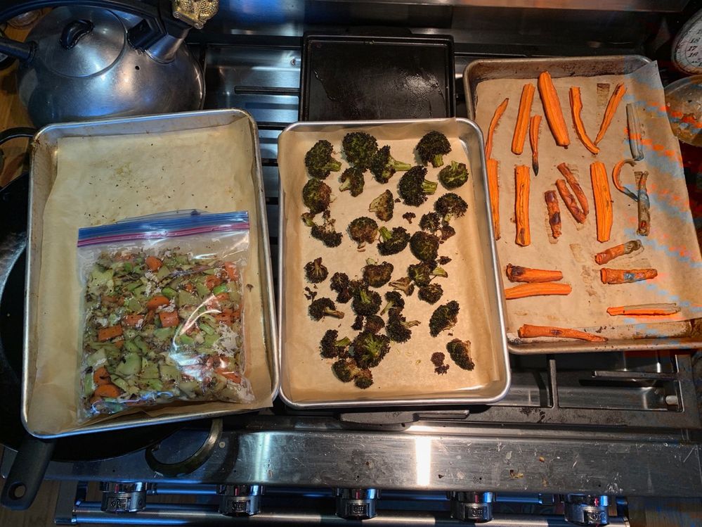 sauteed and roasted with olive oil salt and basil seasoning