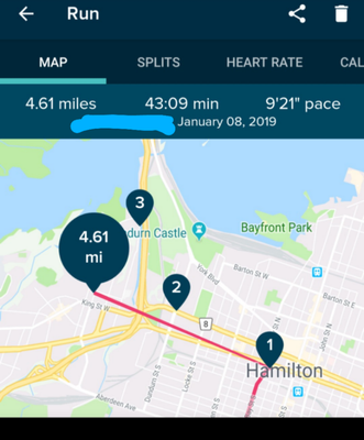 This is the map that shows on the app