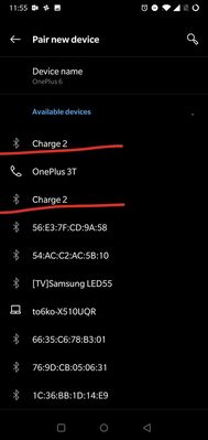 This is what happens when i choose to "Forget"  my original Charge2