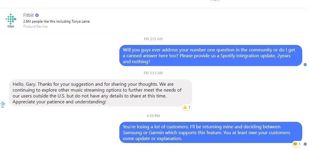 fitbit versa spotify hr