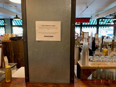 I picked a bad seat at the breakfast bar, but it had an explanation