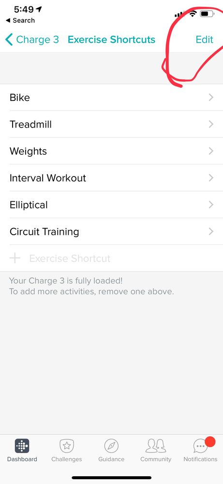 fitbit charge 3 change exercise modes
