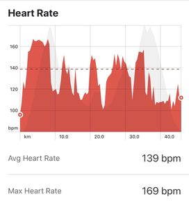 2. Information reported on Strava via Wahoo Elemnt and Wahoo Tickr: Look at Max and Avg Heart Rate.