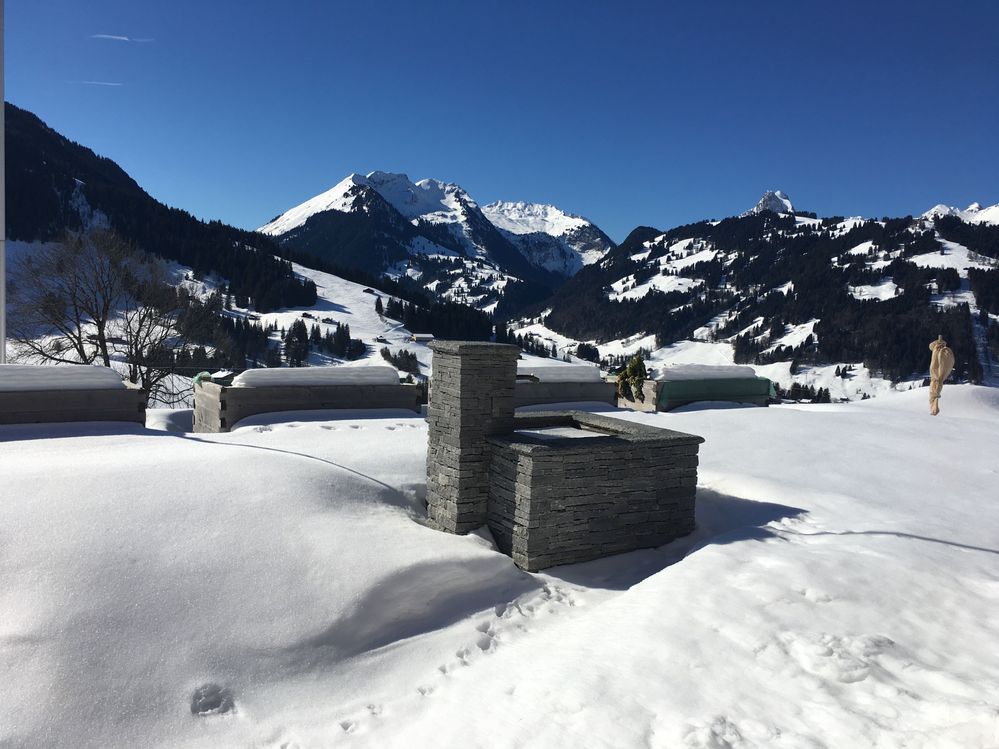 The view from our friends' terrace in Gstaad.