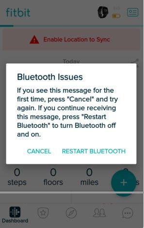 Fitbit bluetooth best sale not working