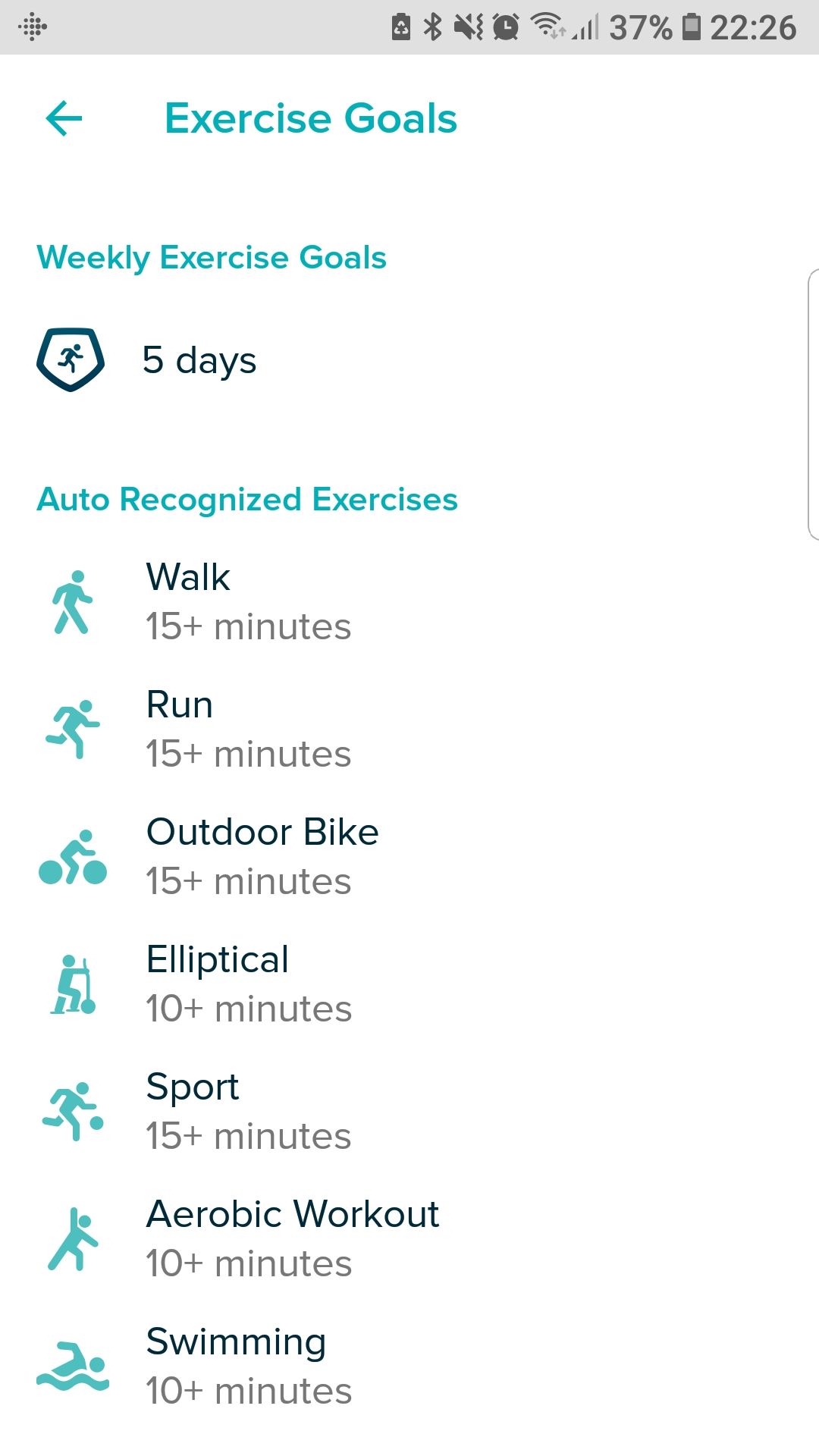 charge 3 exercise modes