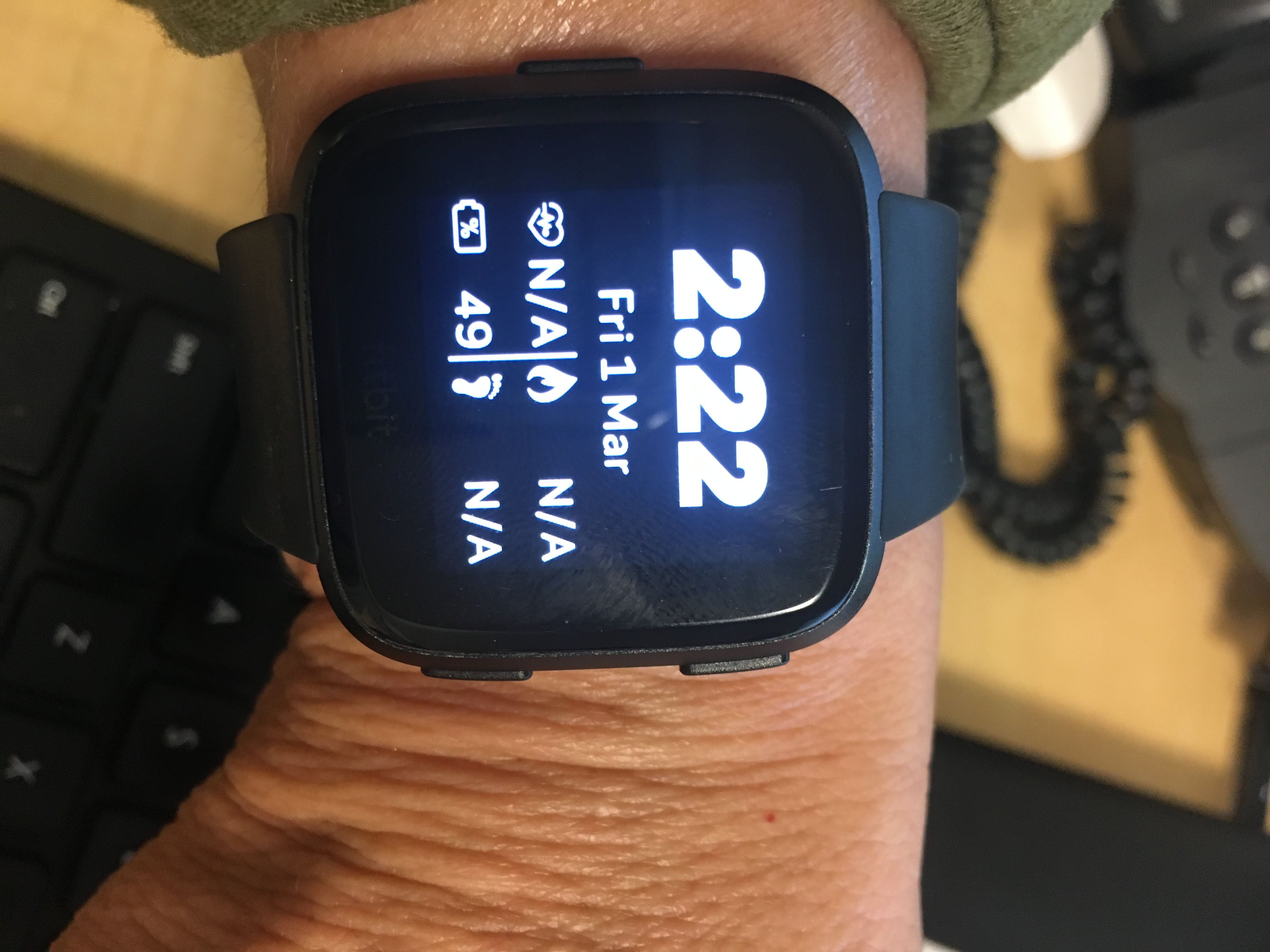 how to reset calories on fitbit versa 2