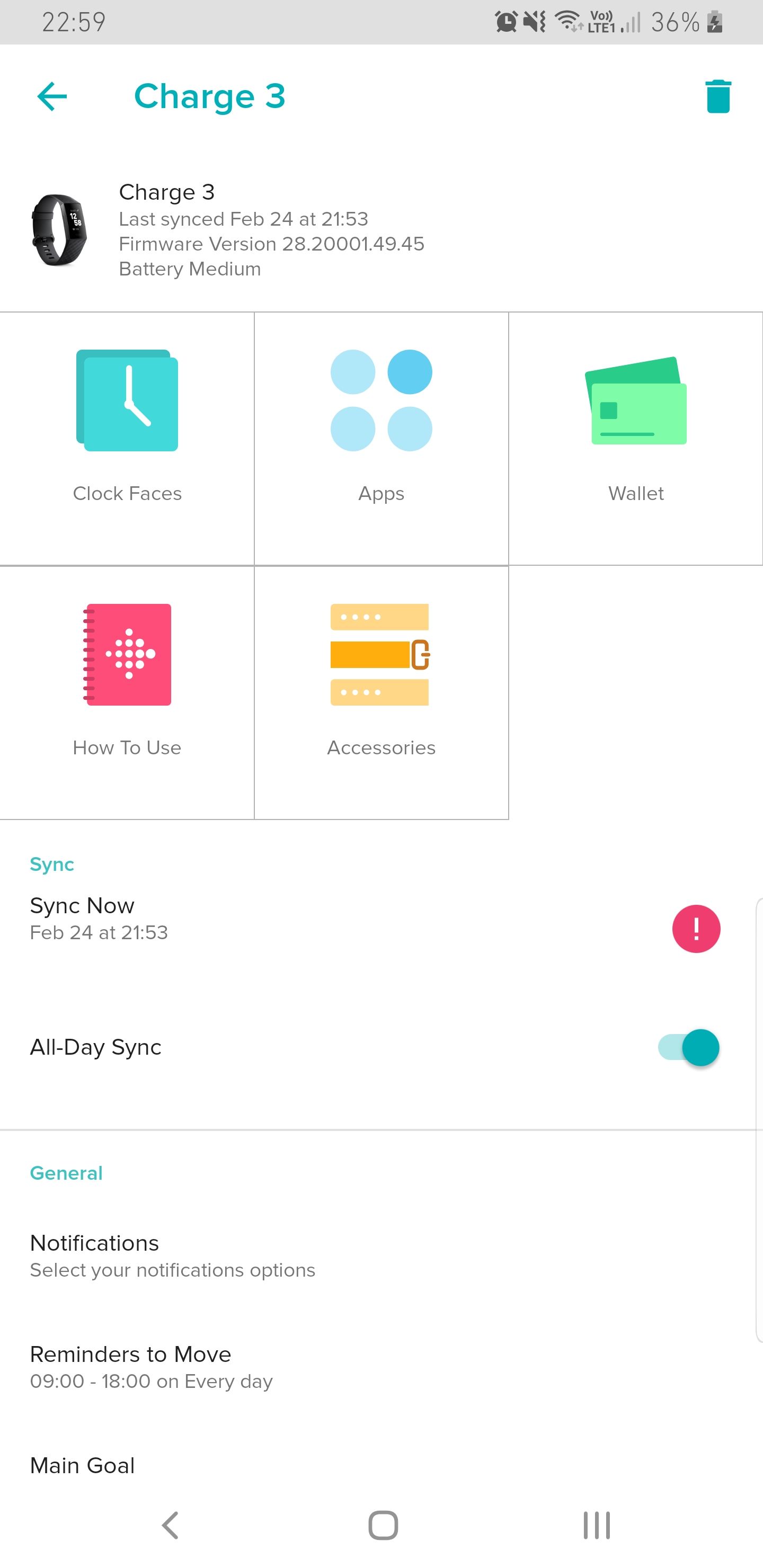 fitbit failed to sync device charge 2