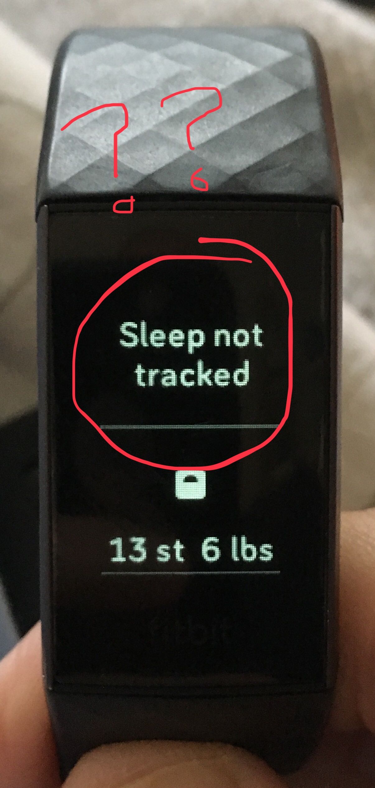 fitbit charge 3 not tracking sleep