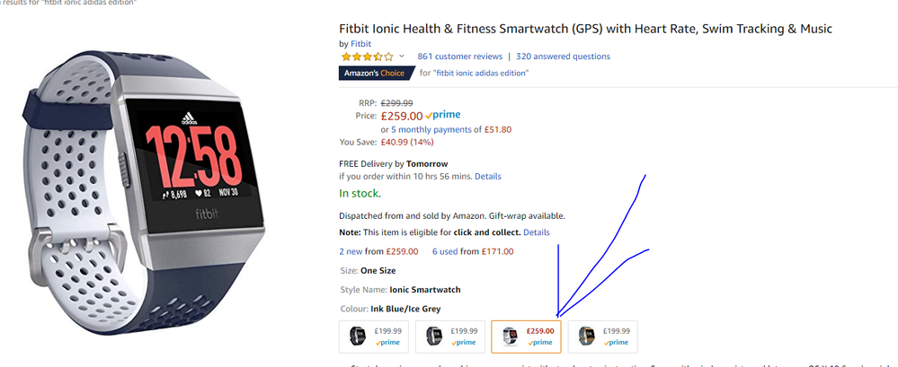Fitbit ionic adidas edition price sale