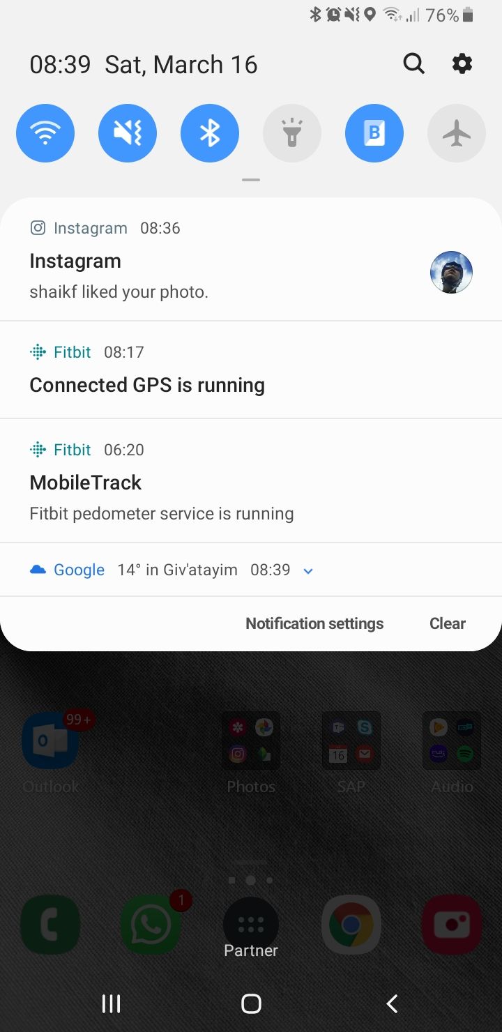 fitbit gps is running