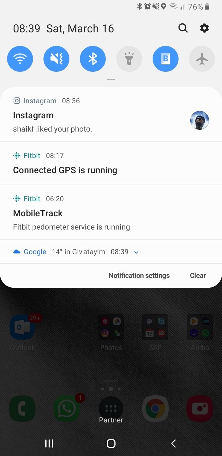 fitbit connected gps running