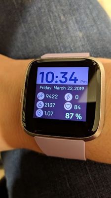 Purple Stats Watch Face