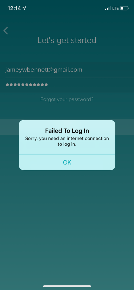 Here’s a cap of the log-in screen. No other app has this issue. But it even does it when I use the app at all without WiFi.