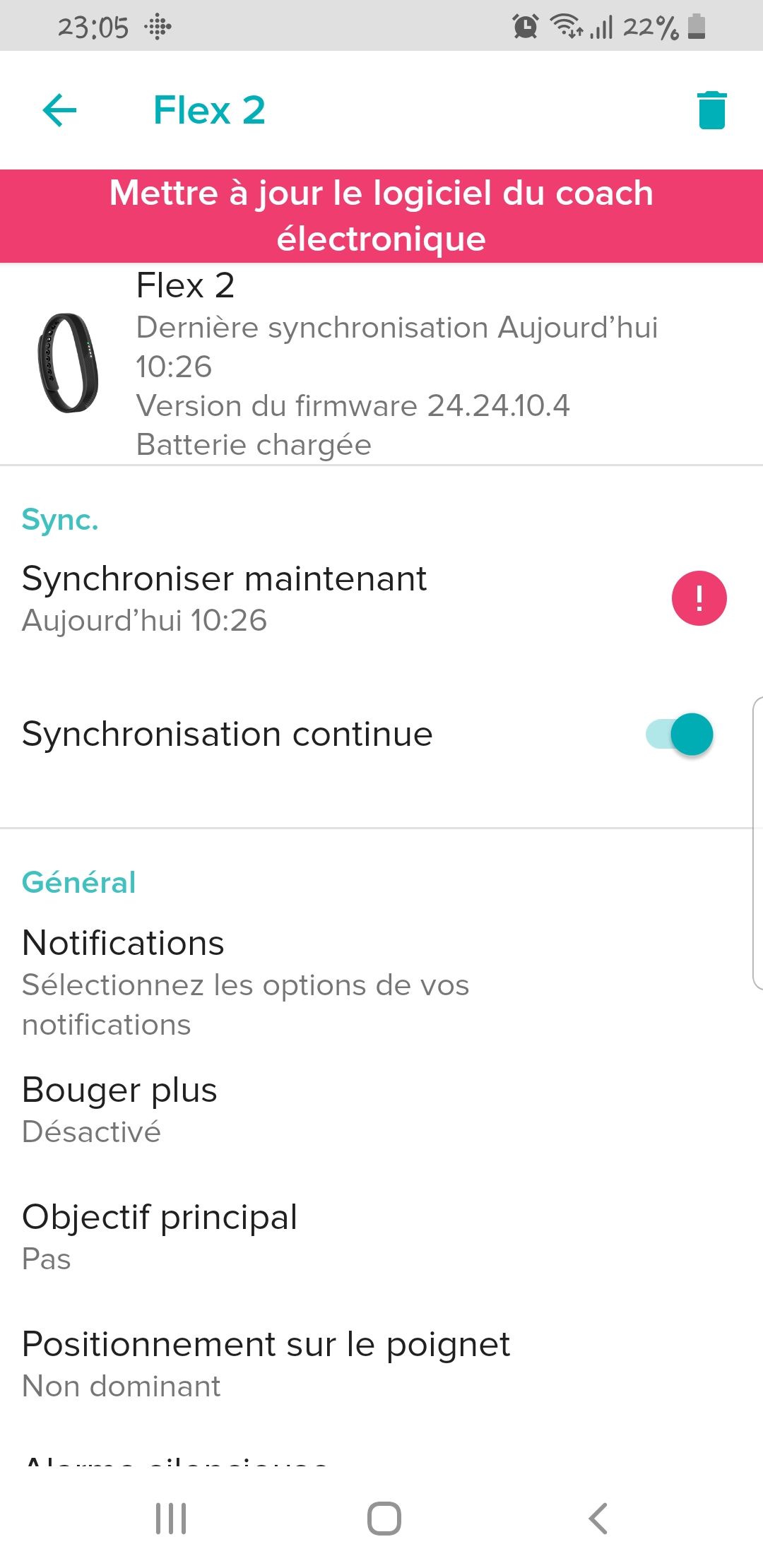 Mise a jour fitbit best sale charge 3