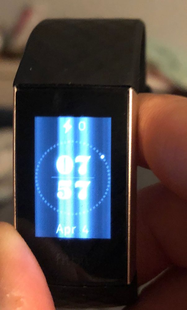 My screen has vertical lines across it. Fitbit Community