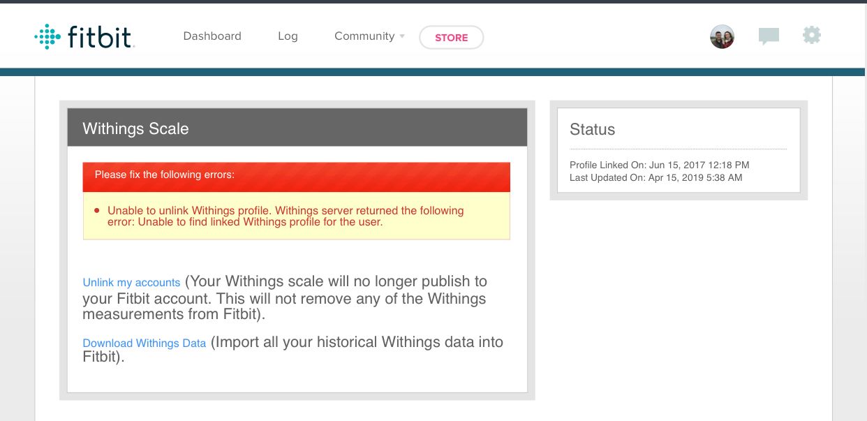 how to sync fitbit with withings scale