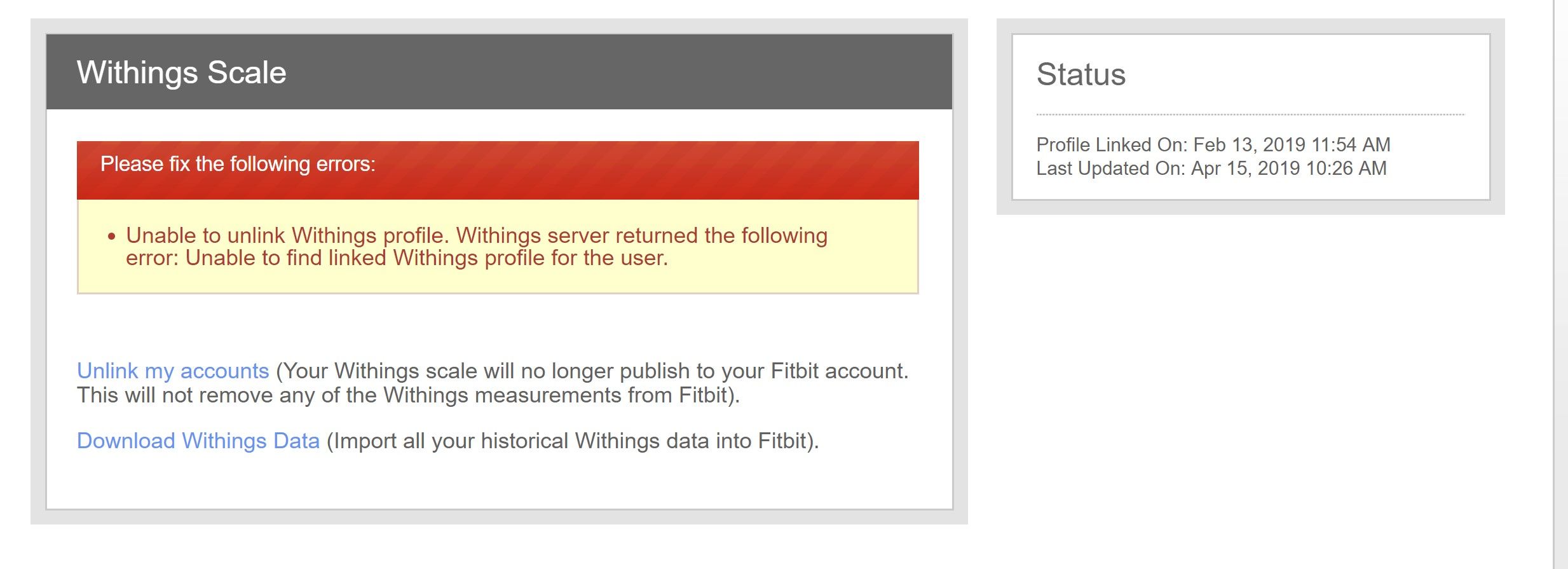 fitbit and withings scale