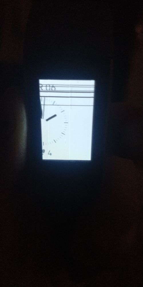When it moved off the screen, and dead pixels