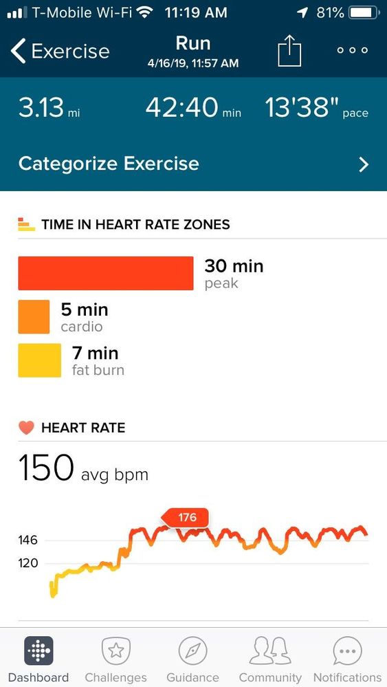 fitbit charge 3 map my run