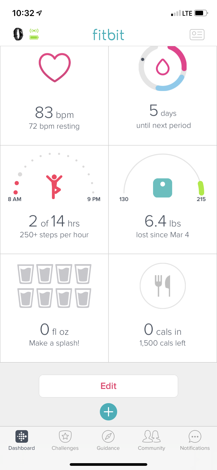 Log water intake in fl oz. Fitbit Community
