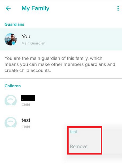 fitbit account for child