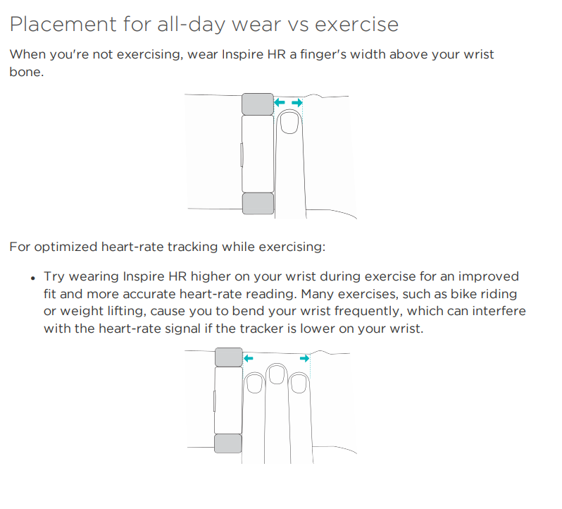 fitbit inspire hr not registering heart rate