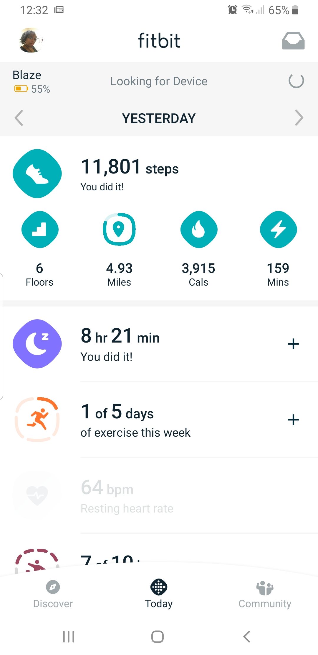 Solved: Fitbit app new Dashboard 